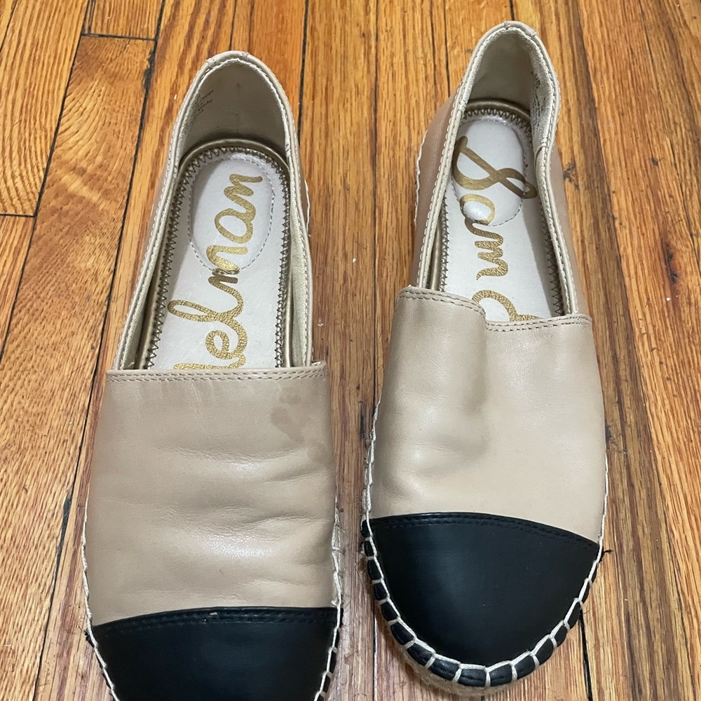 Sam Edelman Tan and Black Espadrilles